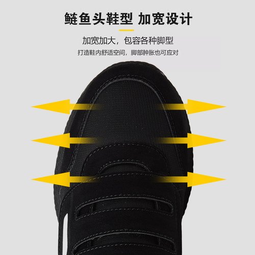 老人脚肿宽松鞋男中老年大脚骨拇外翻康复鞋女一脚蹬足鞋软底轻便 - 图2
