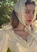 Beauty High Comeback Lace Wrap Hair hair with bridal head Ornament Photoshoot for Genuine Styling Out-of-the-Scape-Like Film