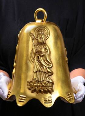 纯铜铃铛铜钟挂件家用吉祥铃铛寺庙大门窗户中式门铃风铃装饰挂饰