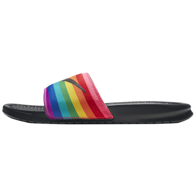 nike benassi rainbow