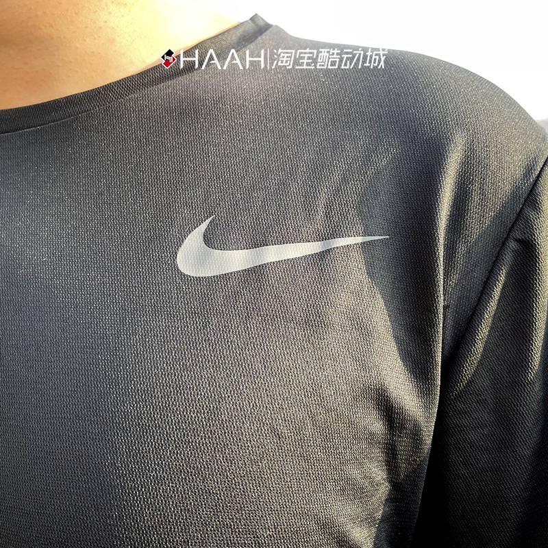 Nike耐克男子跑步透气速干衣训练服短袖AJ7566 CU5993 CJ4612-010 - 图1