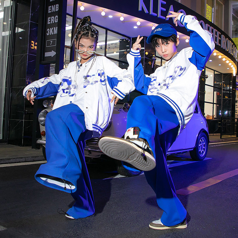 街舞儿童潮服男童嘻哈棒球服套装演出服秋季女孩帅气hiphop表演服,淘宝优惠券,粉丝福利购,淘宝优惠卷