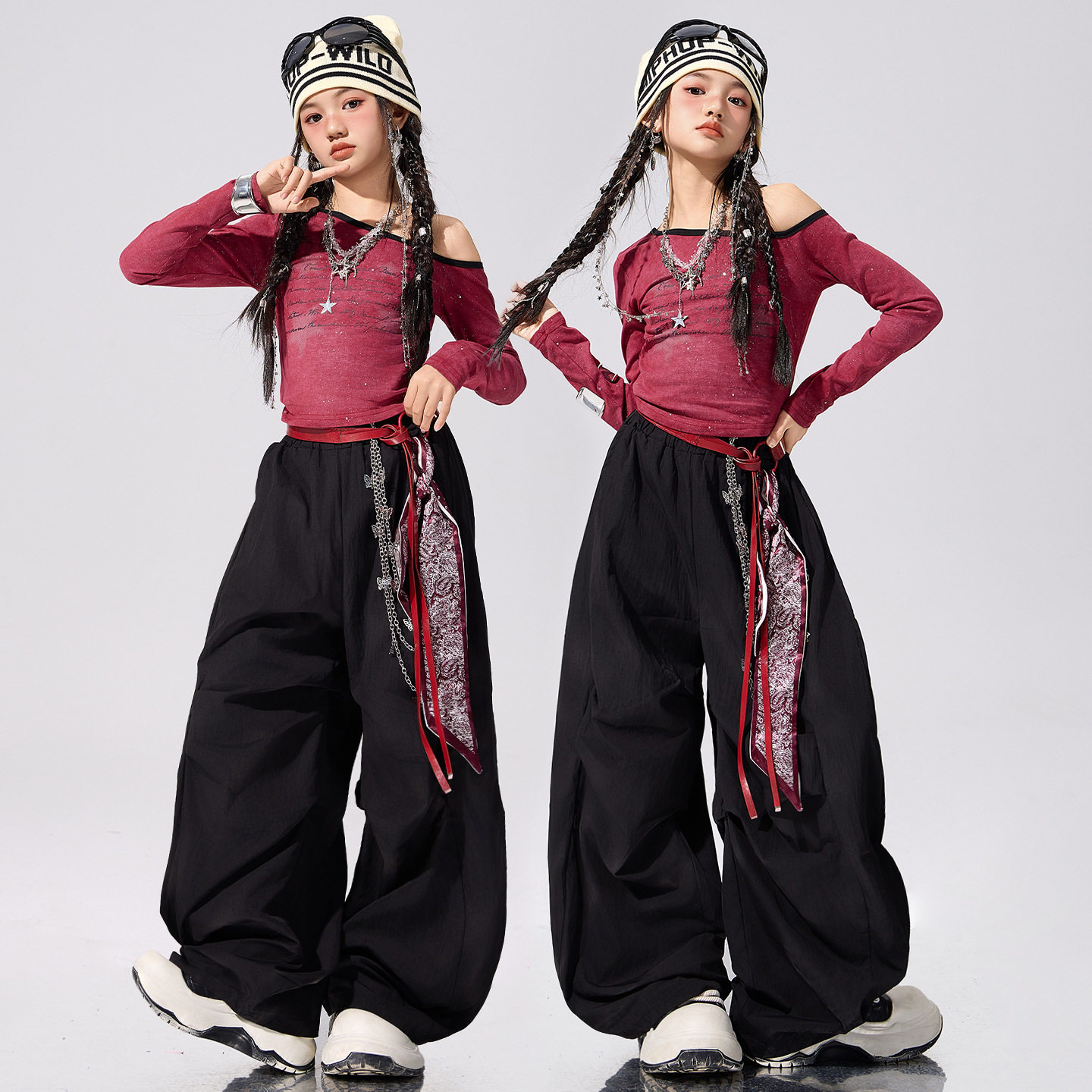 女童爵士舞服装潮酷时髦少儿jazz街舞演出服女团走秀酷辣元旦表演,淘宝优惠券,粉丝福利购,淘宝优惠卷