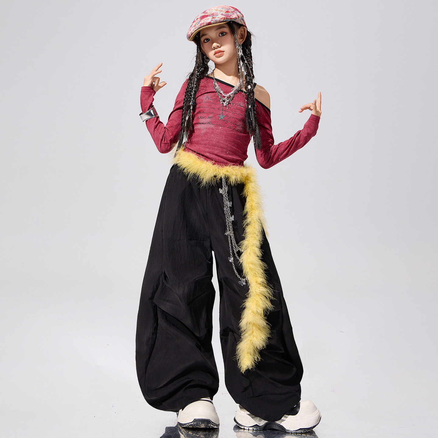 女童爵士舞服装潮酷时髦少儿jazz街舞演出服女团走秀酷辣元旦表演,淘宝优惠券,粉丝福利购,淘宝优惠卷