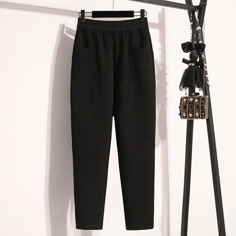 小脚休闲裤女秋冬烟管裤2025新款妈妈萝卜裤子九分宽松老爹哈伦裤,淘宝优惠券,粉丝福利购,淘宝优惠卷