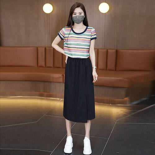 设计款阔腿裙裤女夏季垂感时尚半身裙子宽松显瘦七分裤高腰休闲裤 - 图3
