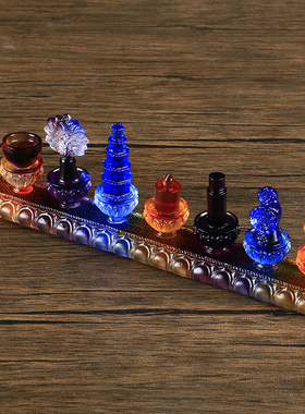 七政宝古法琉璃八吉祥八瑞物