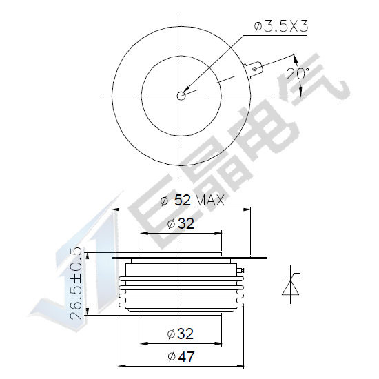 巨晶 KK300A1600V 快速可控硅KK300A晶闸管 大功率半导体元器件 - 图0