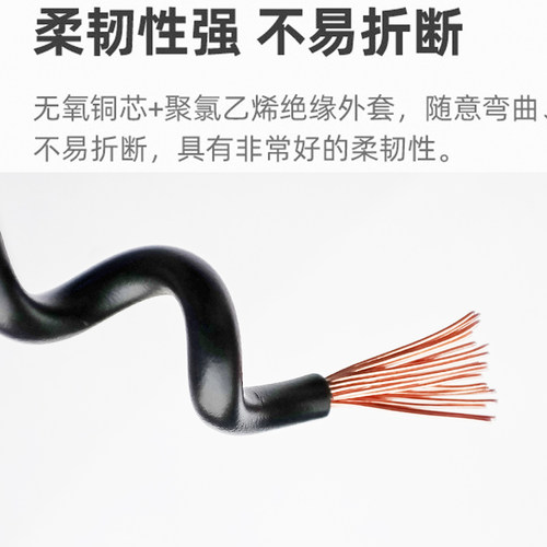 武汉二厂飞鹤电线BVR多股软芯线1.5/2.5/4平方阻燃红蓝地国标铜软 - 图1
