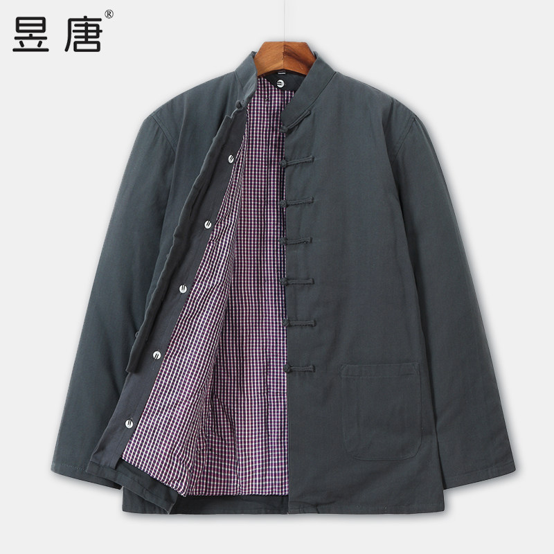 唐装棉袄男冬季加厚保暖中国风棉花袄中老年男装外套复古立领棉衣,淘宝优惠券,粉丝福利购,淘宝优惠卷