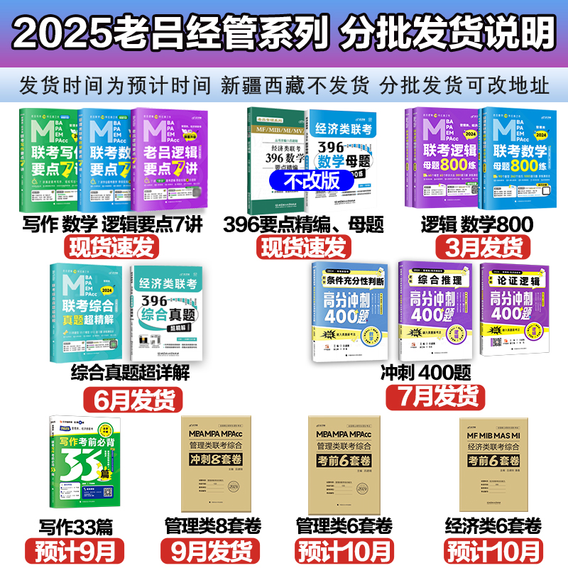 现货】吕建刚2025管理类联考199老吕数学逻辑母题800练 25管综考研199经济类396MBAMPAMPAcc逻辑数学习题可搭老吕7讲王诚写作真题 - 图2