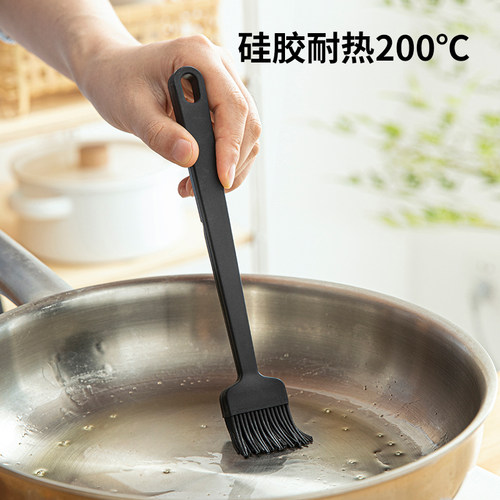霜山油刷厨房耐热硅胶刷食品级料理烘焙工具家用不掉毛烧烤刷子 - 图2