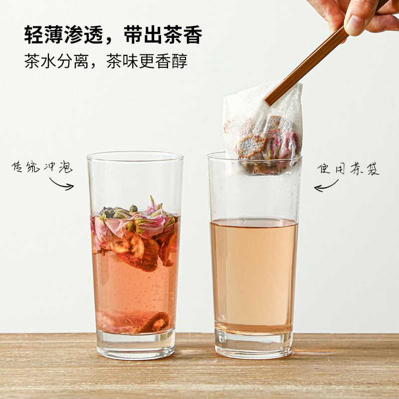 日本进口茶包袋一次性煲汤调料茶叶包卤料中药煎药过滤袋泡茶袋 - 图1