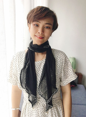 新款丝巾新款长条护脖子搭配衬衫
