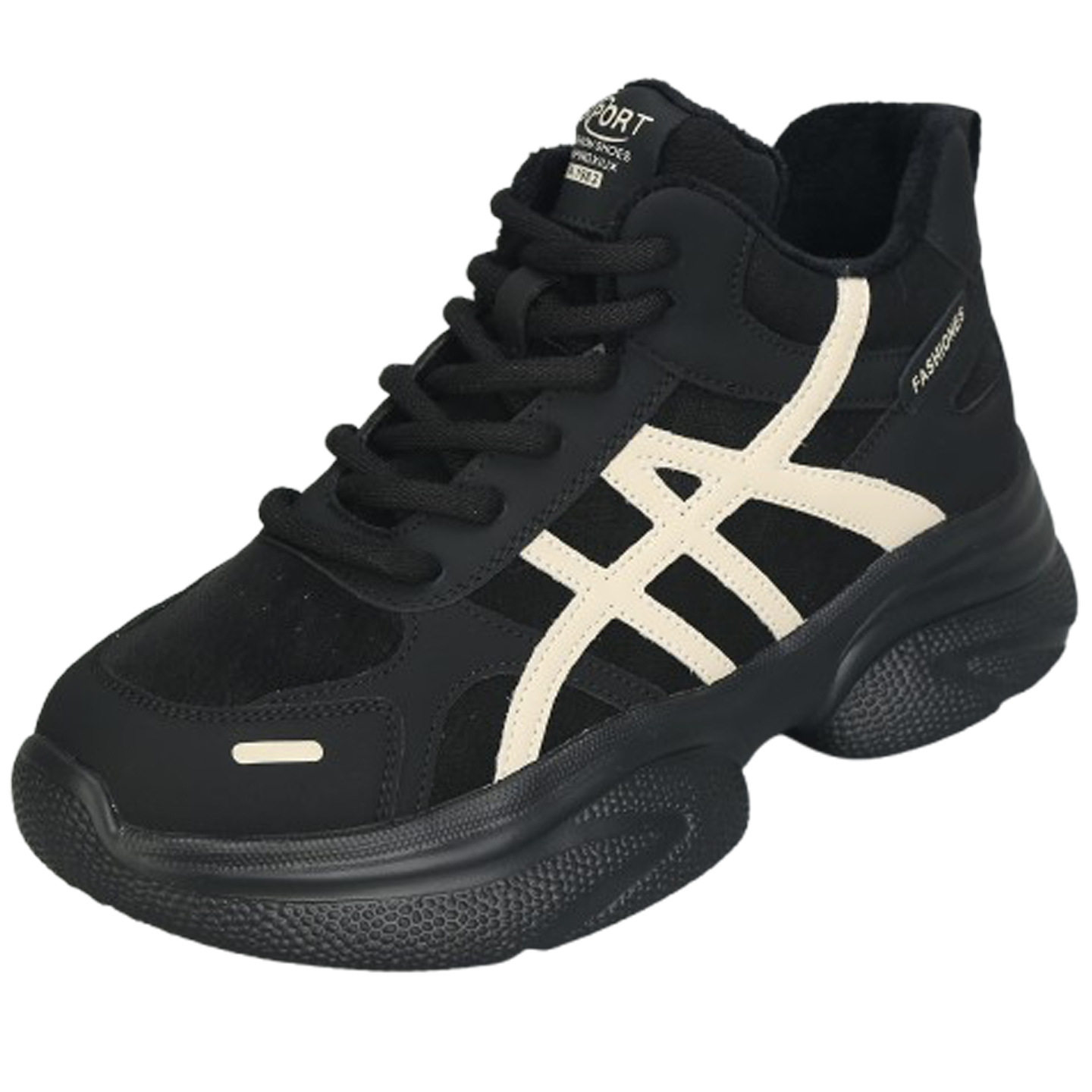 2025冬季新款大码女鞋41到43加肥加绒高帮运动休闲老爹鞋大号,淘宝优惠券,粉丝福利购,淘宝优惠卷