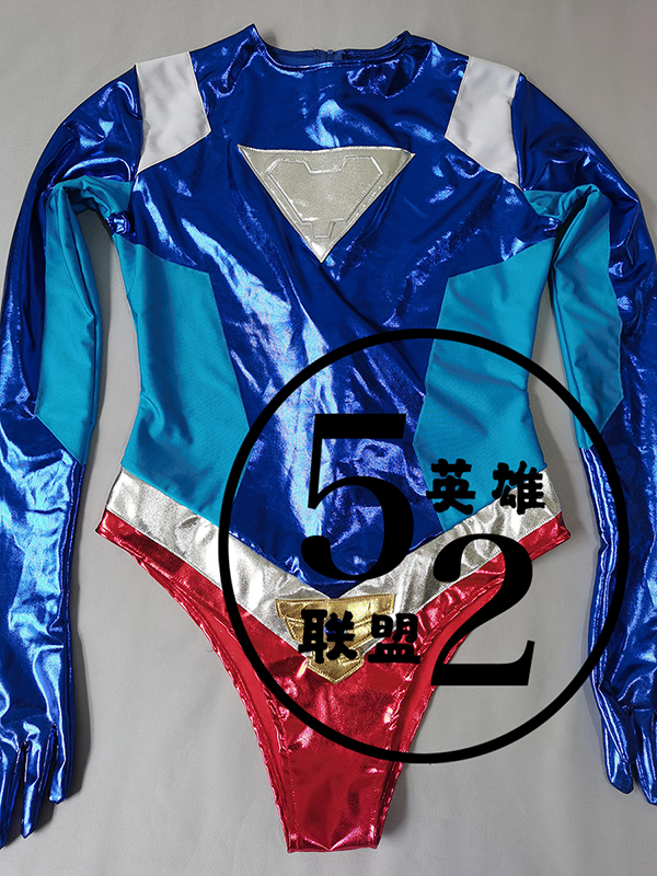 特摄giga 性感女装超人体操服 紧身衣烫金zentai cosplay服带眼罩 - 图1