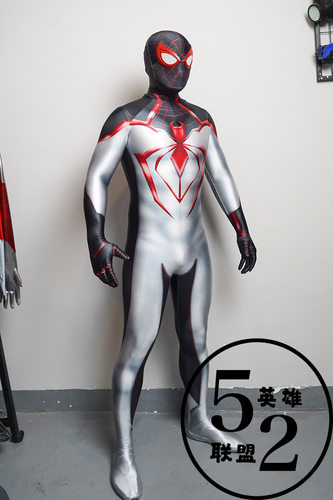 52家英雄联盟迈尔斯ps5融合蜘蛛战衣 cosplay连体弹力紧身衣定制 - 图2