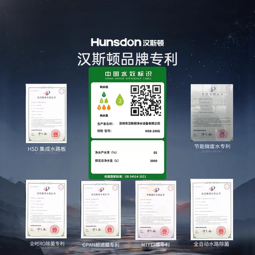 汉斯顿0阻垢剂0陈水家用直饮净水器D3厨房自来水过滤反渗透纯水机 - 图3