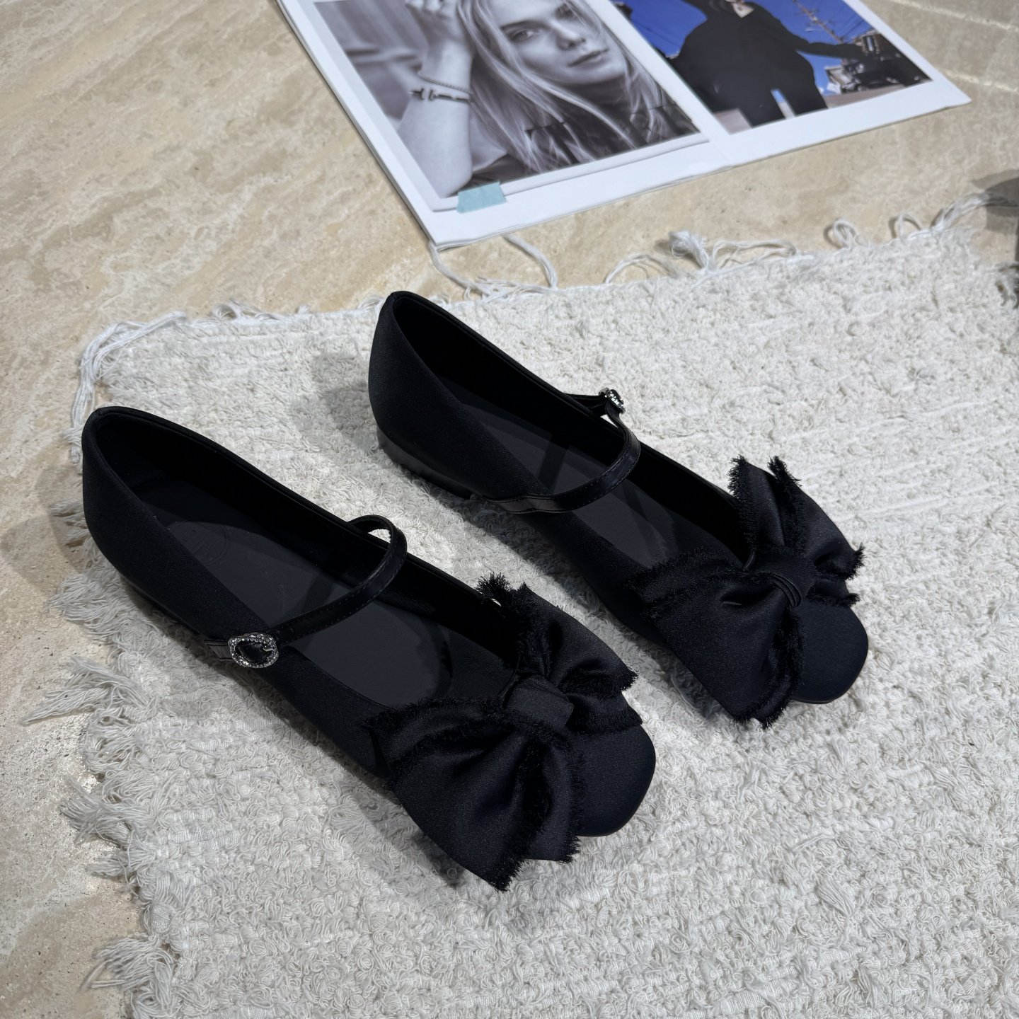 欧货2026春季新款欧洲站蝴蝶结玛丽珍鞋平底一字扣带浅口圆头女鞋,淘宝优惠券,粉丝福利购,淘宝优惠卷