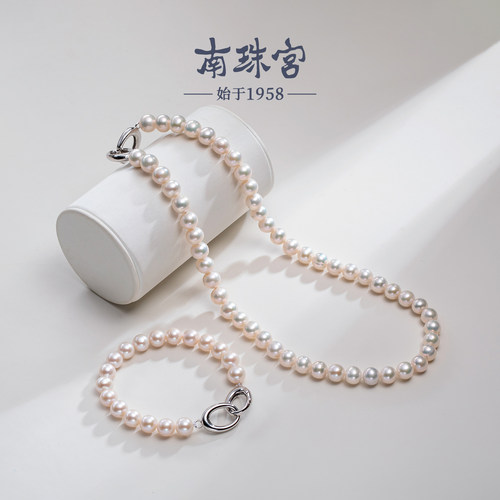 南珠宫925银淡水珍珠手链年轻款简约百搭礼物女 S069D - 图3