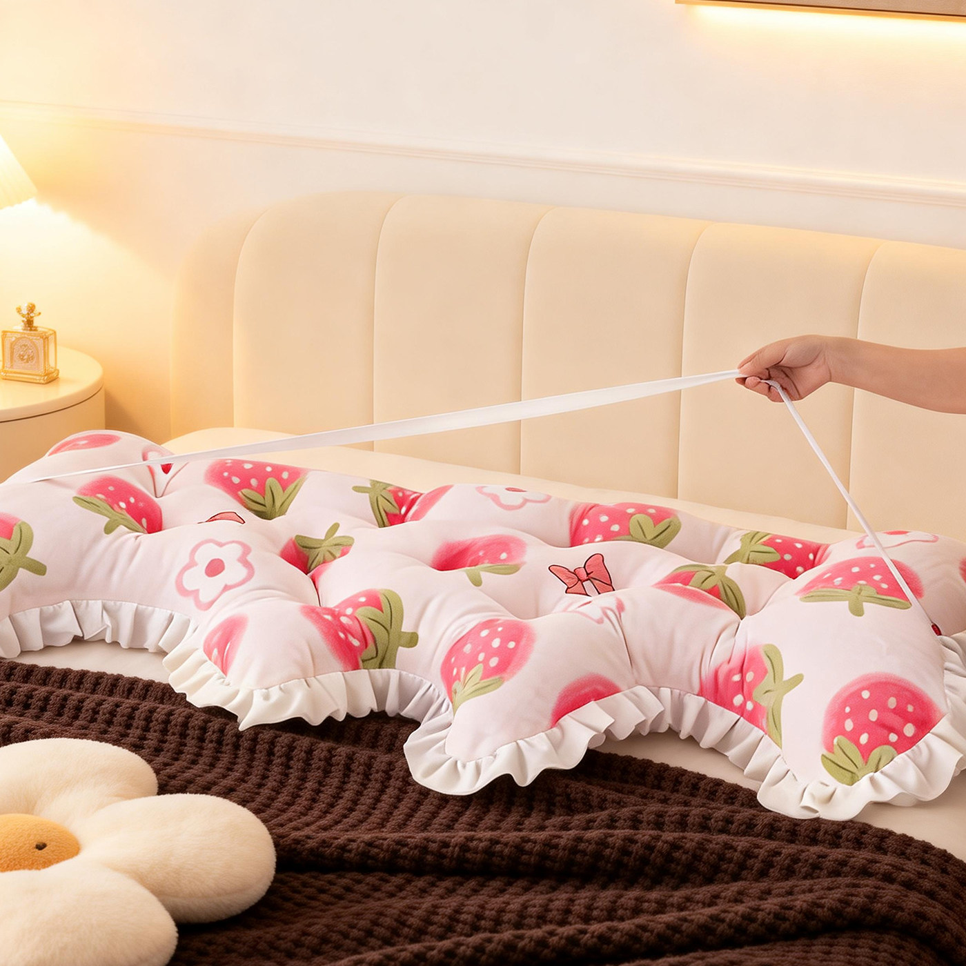 温馨居家床头软包靠垫榻榻米靠枕卧室双人床加绒靠背绒面免洗软垫,淘宝优惠券,粉丝福利购,淘宝优惠卷