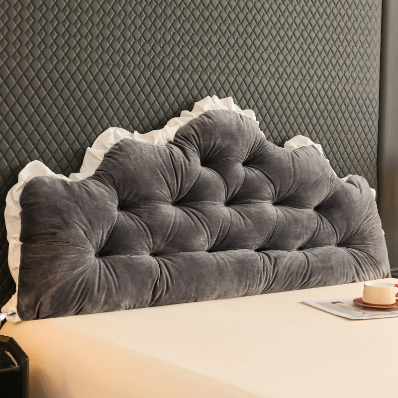 欧式卧室双人床上靠背出租屋床头靠垫防撞靠枕深灰免洗飘窗大软包,淘宝优惠券,粉丝福利购,淘宝优惠卷