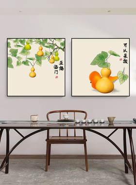 餐厅背景墙二联装饰画