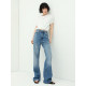 COCOBELLA white raw edge jeans