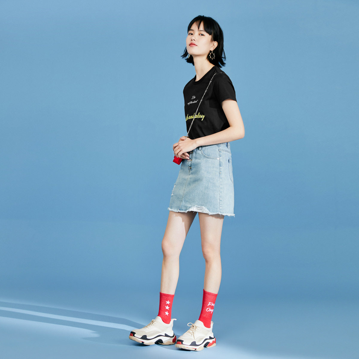  太平鸟喜之乐半身裙