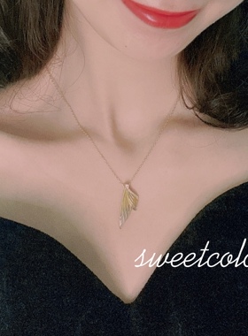 法式珐琅银镀金项链礼物