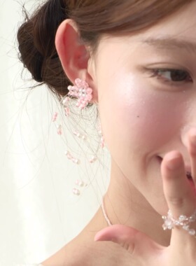花筏原创捕梦网设计感流苏耳钉