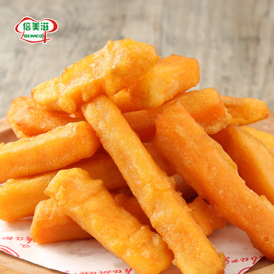 黄金甘梅地瓜条空气炸锅半成品食材红薯条番薯条冷冻油炸小吃商用