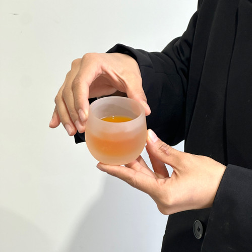 【6只装】磨砂扳指杯茶杯主人杯养生杯加厚家用酒杯喝水玻璃杯ins - 图0