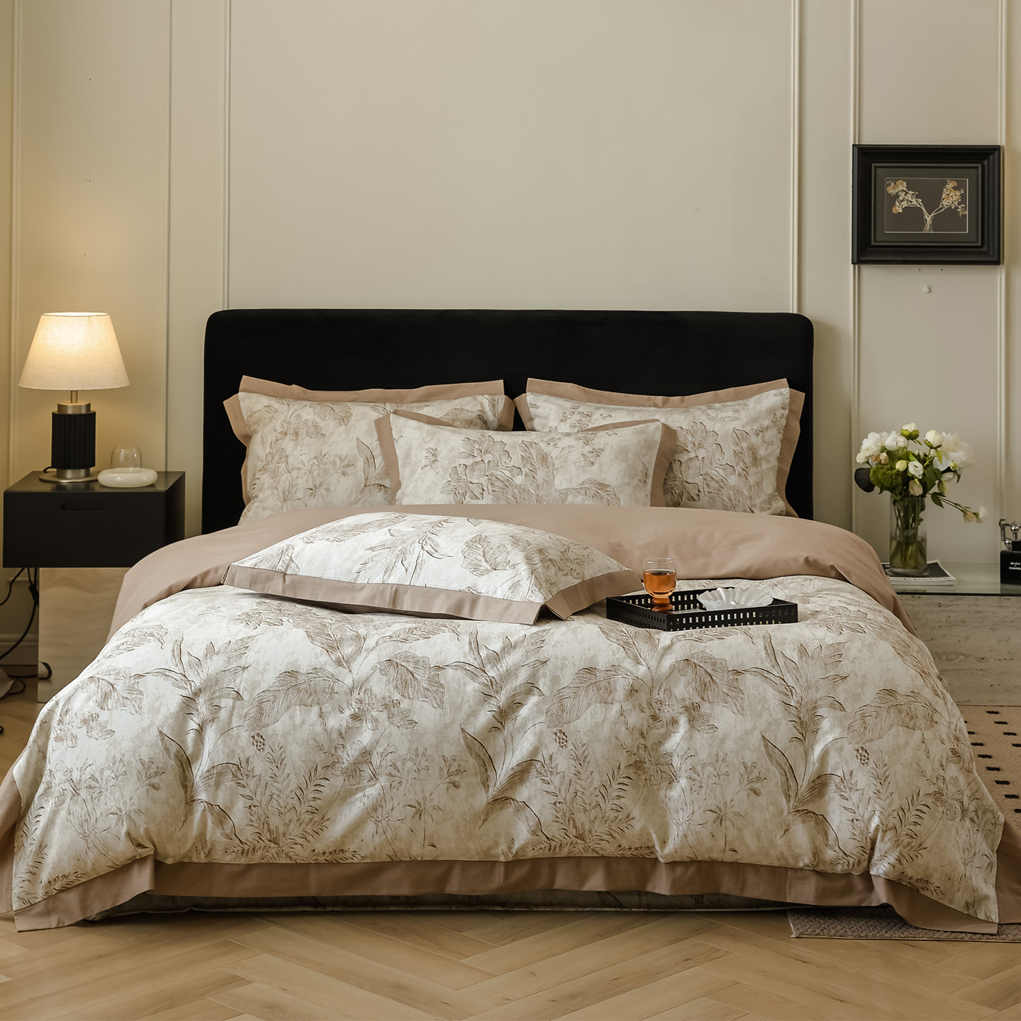 HJ2025新款/轻奢磨毛四件套纯棉全棉高级感床单被套主卧室高质量,淘宝优惠券,粉丝福利购,淘宝优惠卷