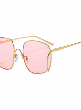 金属大框异形太阳镜个性欧美新款舞会派对蹦迪墨镜秀场凹造型男女