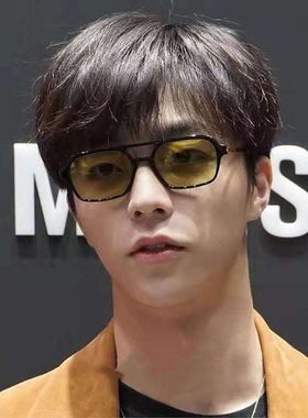 陈立农同款双梁飞行员方框墨镜