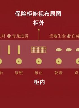 聚财宝库开金库黄财神财库摆件客厅办公室工位保险柜摆件金条元宝