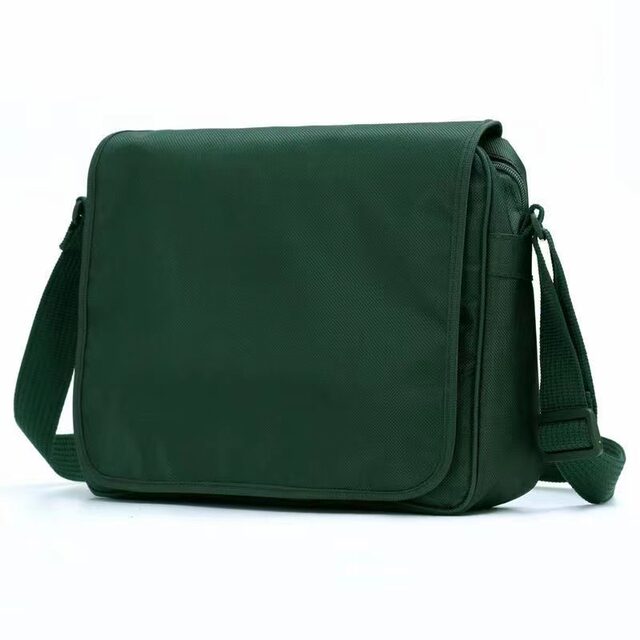 ຖົງບ່າແຂນ crossbody ທະຫານໃຫມ່ satchel ສີດໍາ