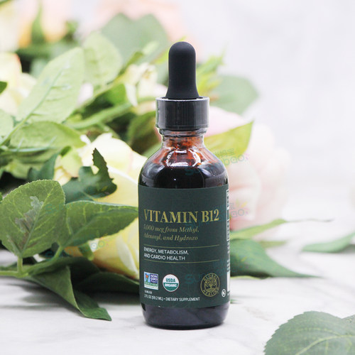 美国正品 Global Healing 直邮 三重活性维生素B12补充剂2支装2oz - 图0