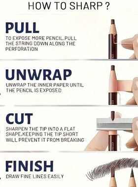 Tear Off Pull Line Eyebrow Pencil, Not Sharpen Need Eyebrow