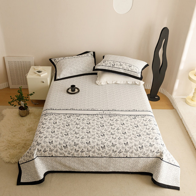 Korean six-layer gauze bed cover three-piece set for four seasons