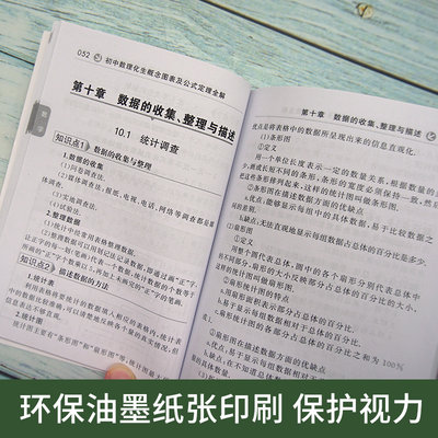 初中版 21新版初中数理化生公式定理大全七八九年级数学物理化学生物中考理科综合资料教辅导书中学知识清单手册 虎窝淘