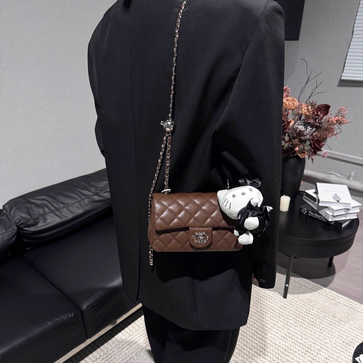 小香风鱼子酱链条包女2025新款真皮菱格腋下包超火精致斜挎包小包,淘宝优惠券,粉丝福利购,淘宝优惠卷