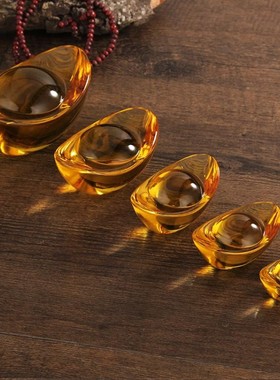 水晶招财进宝金银居家酒柜摆件