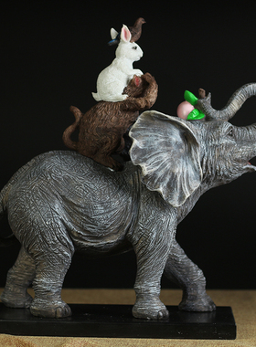 密宗佛堂用品36厘米藏式和谐四瑞宝摆件佛前摆件象宝和睦四瑞藏传