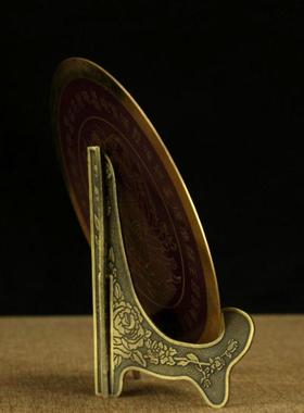 纯铜准提镜 准提菩萨像 准提佛母准提法 密宗用品铜镜 12cm