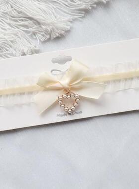 网红纯欲风可爱Lolita黑色白色蝴蝶结爱心项圈项链choker锁骨链女