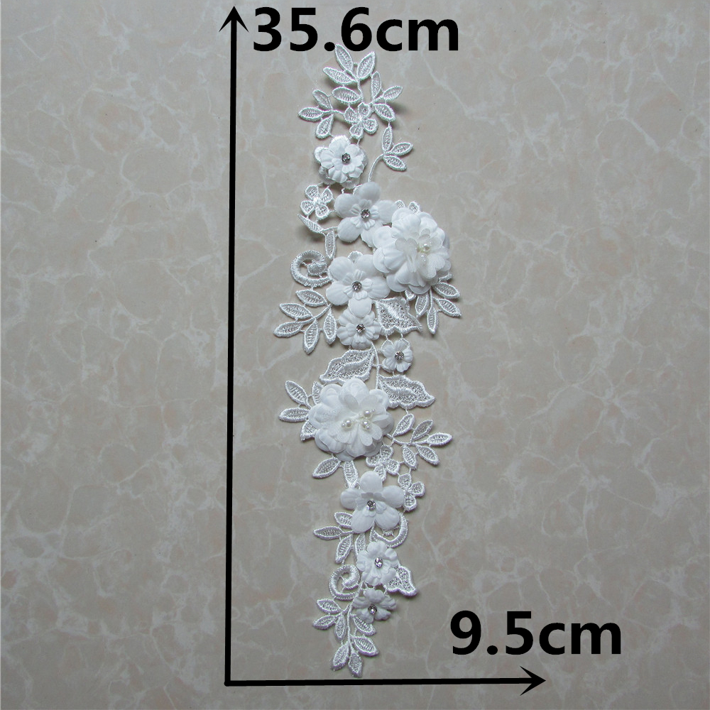 刺绣百搭仿珍珠装饰连衣裙DlY服装蕾丝花边缝纫衣领镂空涤纶辅料