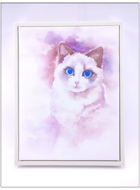 猫咪客厅卧室玄关无框画