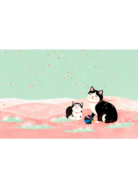 猫咪客厅卧室房间无框装饰画